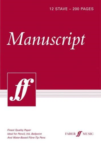 200-Page A4 Manuscript Pad, 12-Stave