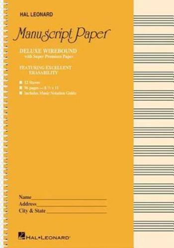 Deluxe Wirebound Super Premium Manuscript Paper (Gold Cover)