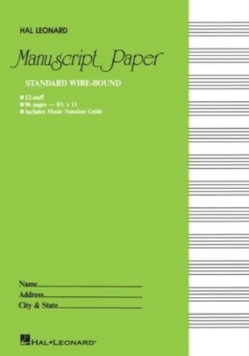 Standard Wirebound Manuscript Paper (Green Cover)